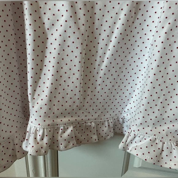 Lily Pads. Girls long sleeve shift top. Color: White w/red polka dots. Size: 7 - Picture 8 of 8